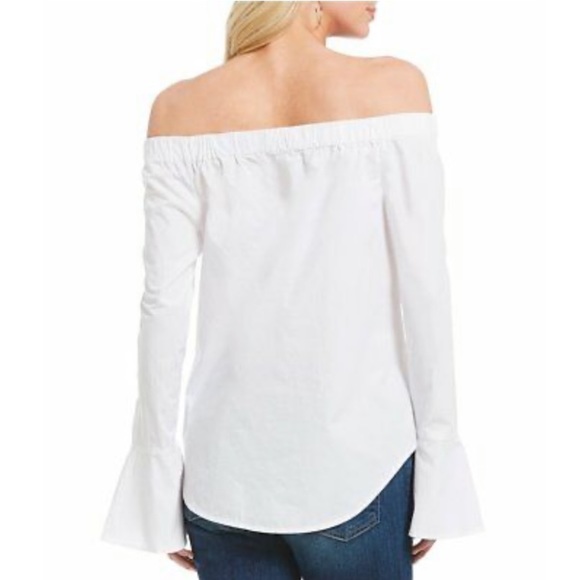 SANCTUARY WHITE BELL SLEEVE BUTTON UP - Picture 3 of 6